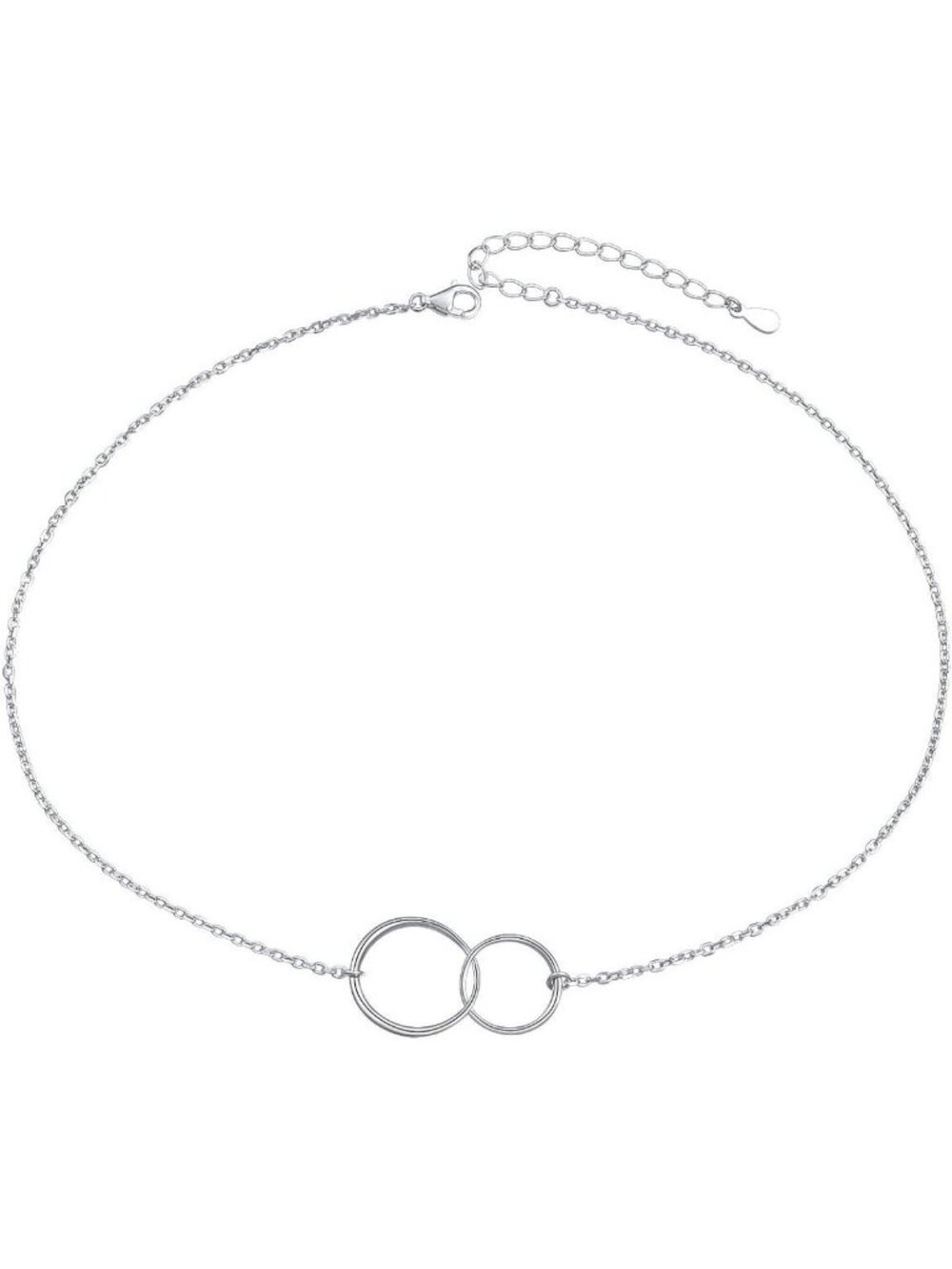 Dainty Sterling Silver Choker Necklace, Adjustable Rolo Chain 13-16 inches